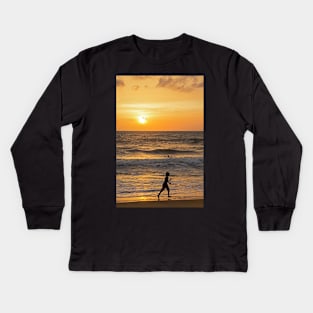 Negombo Sunset. Kids Long Sleeve T-Shirt